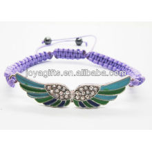 Blaue Farbe Flügel Legierung mit Diamant-Armband